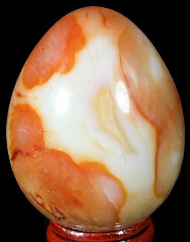 Colorful Carnelian Agate Egg #55523